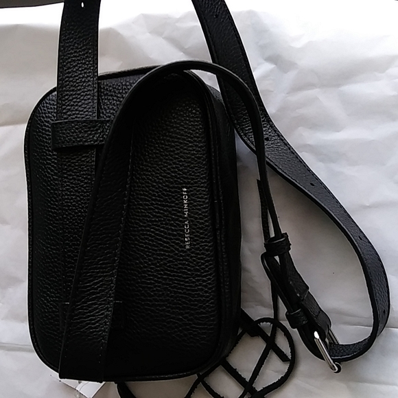 ❤Rebecca Minkoff Black Leather Crossbody Adjustable Strap Belt Bag NWT❤ - Picture 6 of 15